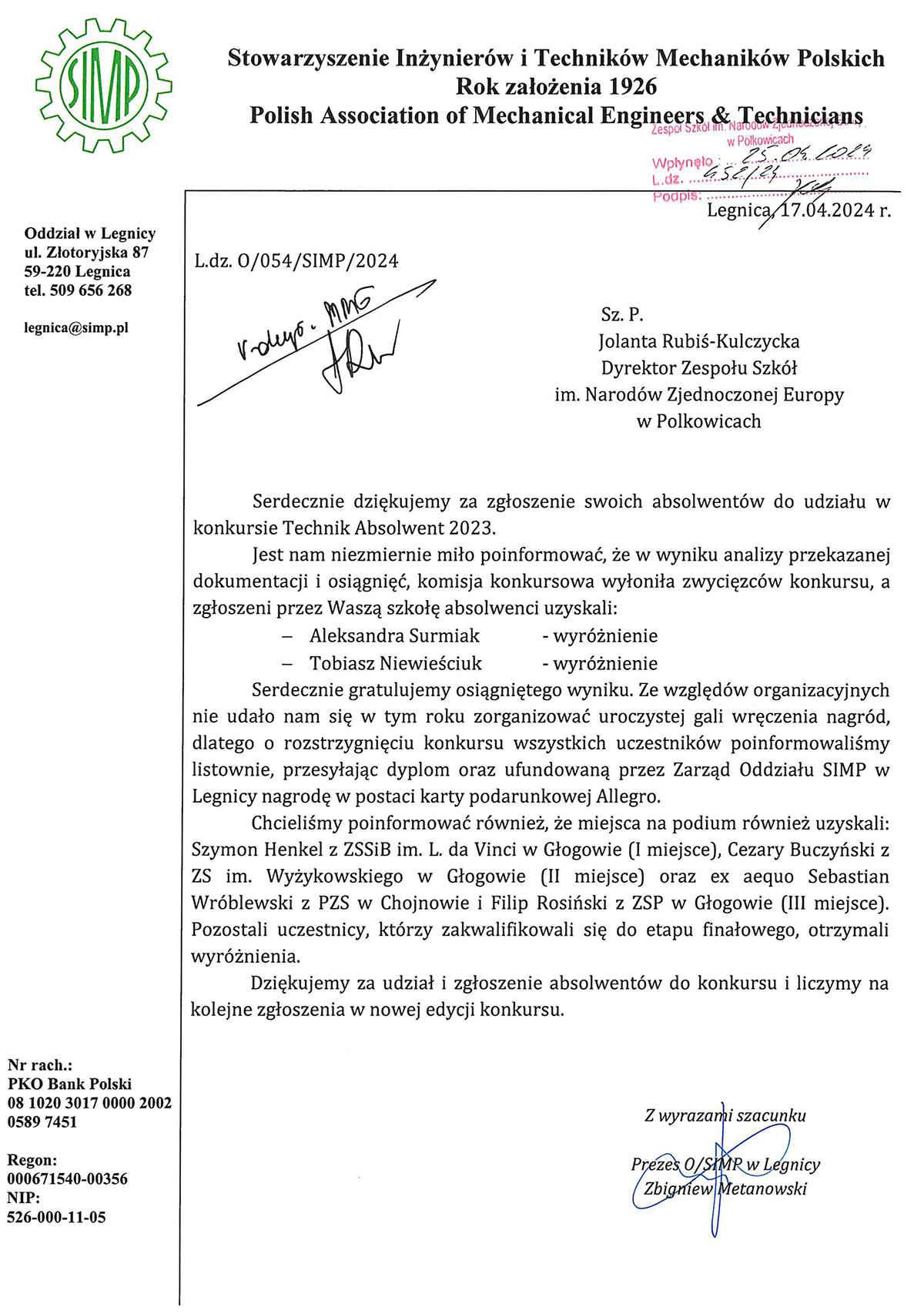 POŻEGNALIŚMY MATURZYSTÓW