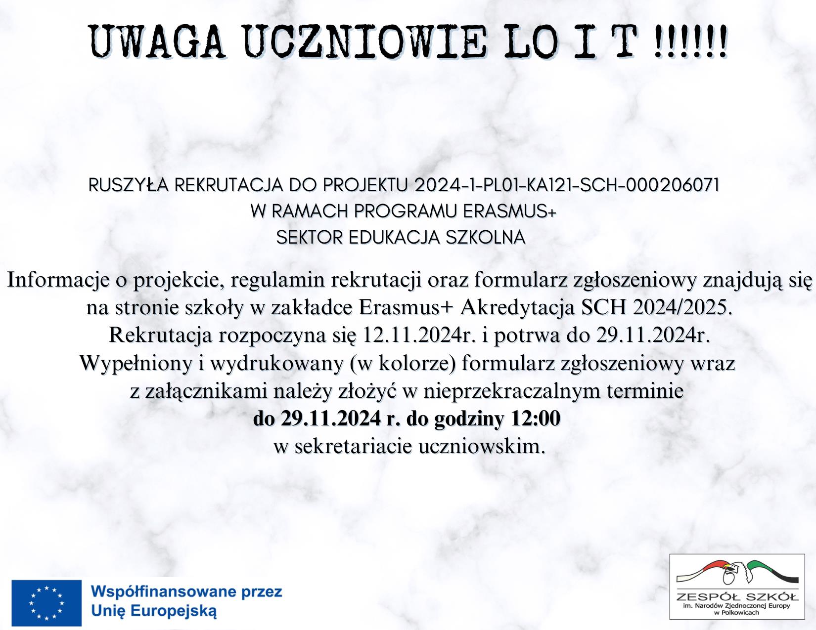 Rekrutacja uczniowie SCH