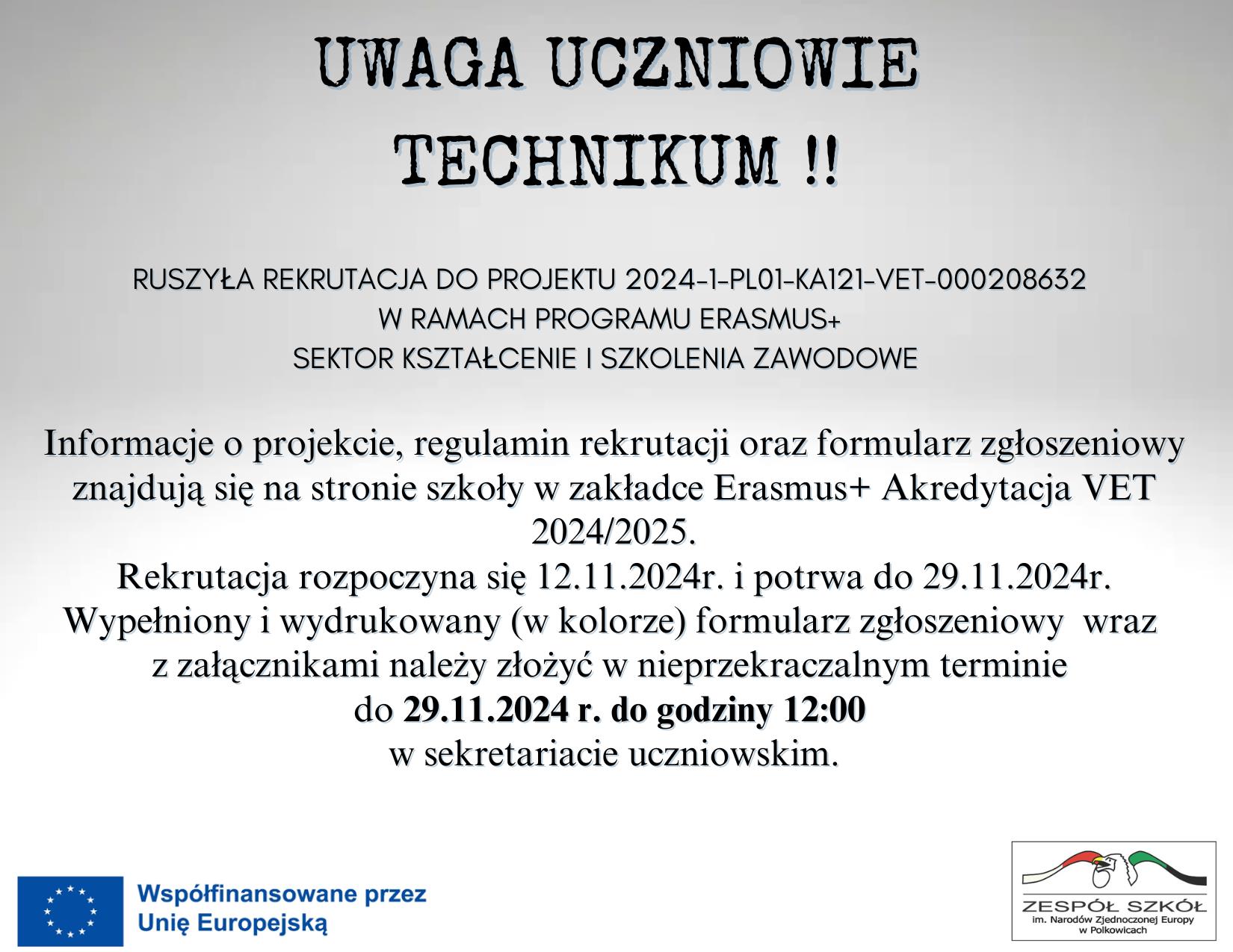 Rekrutacja uczniowie VET